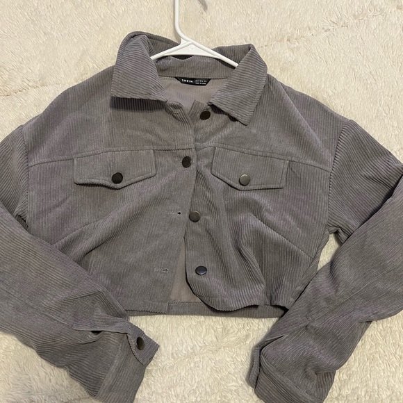 Shein Corduroy Crop Jacket - Picture 1 of 2